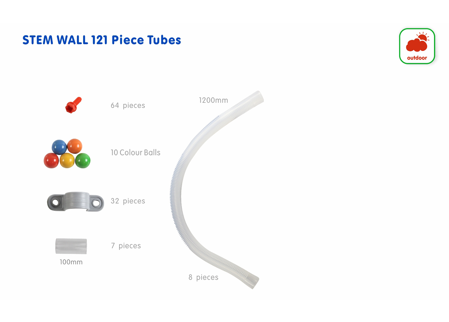 121 Piece Tubes